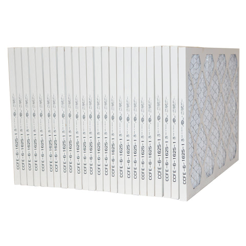 16x25x1 Furnace Filter MERV 6 Pleated Filters. Case of 24