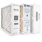 Clean Comfort 16x25 MERV 11 Part # AMP-11-1625-45. Actual Size Written on Filter 16" x 25" x 4.5" Actual Measured Size 15 3/4" x 24 3/4" x 4 3/8". Case of 3
