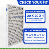 20x20x1 Furnace Filter MERV 11 Pleated Filters. Case of 12