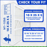 MERV 11 M1-1056 Actual Size 15 3/8" x 25 1/2" x 5 1/4." Fits Amana Trane Air Cleaners. Case of 3 by Furnace Filters.Ca