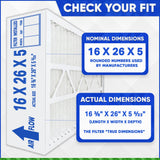 Lennox X0584 16x26x5 MERV 11. Actual Size 16 3/8" x 26" x 5 5/32" Generic Replacement Filters. Case of 3