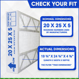 Lennox X6673 20 x 25 x 5 Replacement MERV 11. Actual Size 19 3/4" x 24 3/4" x 4 3/8." Made in Canada by Furnace Filters.Ca Pkg. of 3