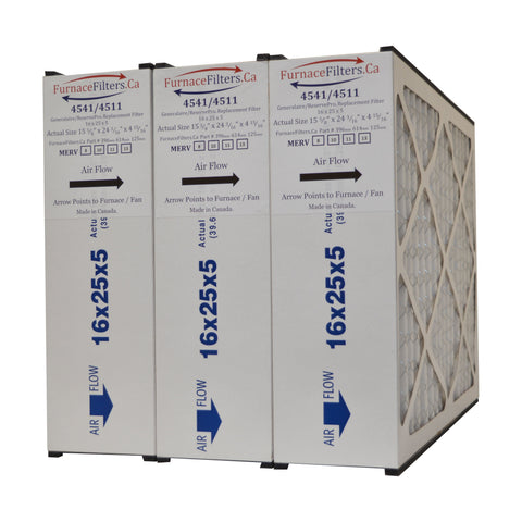 York 16x25x5 S1-MAC10162505 MERV 13. Case of 3. Made in Canada by Furnace Filters.Ca