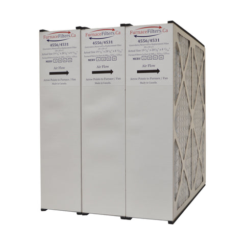 ReservePro 20x20x5 Part 4556/4531 Actual Size 20 3/4" x 19 3/4" x 4 15/16" MERV 10. Case of 3 Generic.