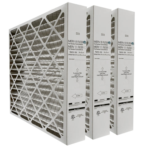 Carrier 24 x 25 x 4 5/16" FILXUMC082425 / FILXXCAR0024 Genuine Original Furnace Filter  MERV 8 Rated Actual/Exact Size 23 11/16" x 24 7/16" x 4 5/16".Package of 3.