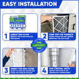 MERV 11 M1-1056 Actual Size 15 3/8" x 25 1/2" x 5 1/4." Fits Amana Trane Air Cleaners. Case of 3 by Furnace Filters.Ca