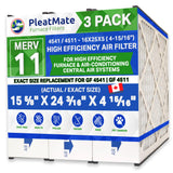 Generalaire 4511 16x25x5 MERV 11 for MAC 1400 Air Cleaners. Actual Size 15 5/8 x 24 3/16 x 4 15/16 MERV 11 Case of 3 Made by Furnace Filters.Ca