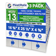 Lennox Y6605 Furnace Filter 16x26x5 MERV 13 Aftermarket Replacement for Lennox Healthy Climate PCO3-16-16 PureAir Air Cleaner. Case of 3