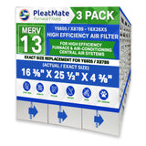 Lennox X8789 Furnace Filter 16x26x5 Aftermarket Size Replacement for Lennox Healthy Climate PC016-28 PureAir Air Cleaner. Case of 3