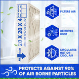 Honeywell 20x20x4 Furnace Filter Model # FC100A1011 MERV 11 Generic / Aftermarket. Actual Size 19 15/16" x 19 3/4" x 4 3/8." Case of 3 Made in Canada by FurnaceFilters.Ca