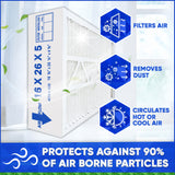 Lennox X8789 Furnace Filter 16x26x5 Aftermarket Size Replacement for Lennox Healthy Climate PC016-28 PureAir Air Cleaner. Case of 3