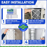 16x25x1 MERV 13 Furnace Air Filter, Pleated Material. Case of 12