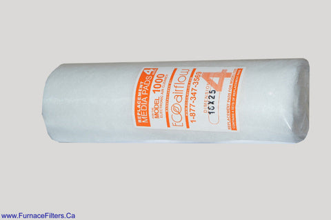 16x25x1 Charged Media Pads for Sears BP1 Electrostatic Air Cleaners. Package of 8, Requires 2 Pads Per Change.