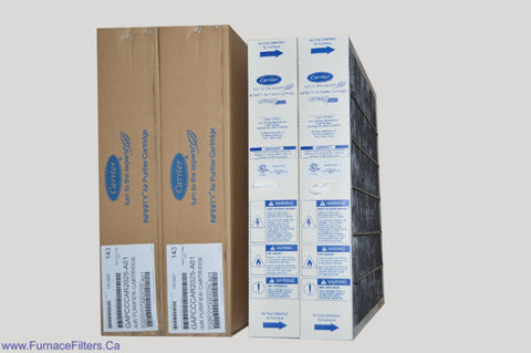 Carrier 20x25 GAPCCCAR2025 Genuine Original Furnace Filter Infinity Air Purifier Cartridge MERV 15 Rated Actual/Exact Size: 20 1/16" x 24 3/8" x 3 9/16". Package of 2.