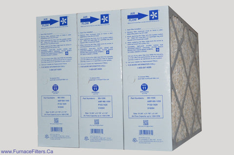 M0-1056 GENUINE ORIGINAL 16x20x5 Furnace Filter MERV 11 Rated. Actual/ Exact Size 15 3/8" x 21 7/8" x 5 1/4." Case of 3